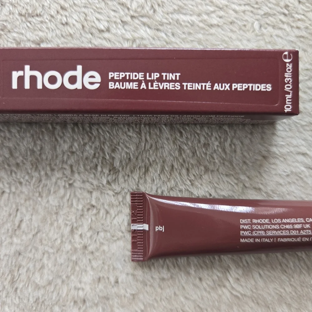 NIB - RHODE Peptide Lip Tint Nourishing Glaze Set in Toast, Ribbon, PBJ